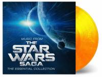 JOHN WILLIAMS - MUSIC FROM THE STAR WARS SAGA: THE ESSENTIAL COLLECTION (FLAMING vinyl 2LP)