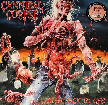 CANNIBAL CORPSE - EATEN BACK TO LIFE ("BLOODY FLESH" COLOURED vinyl LP)