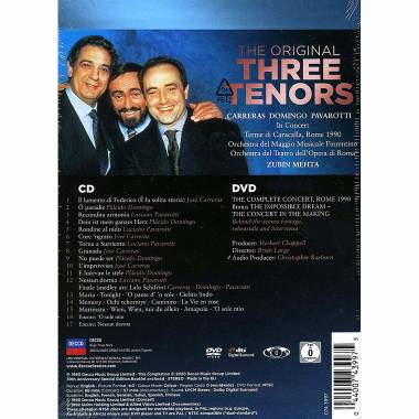 CARRERAS/DOMINGO/PAVAROTTI - THE ORIGINAL THREE TENORS IN CONCERT (CD + 2DVD)