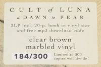 CULT OF LUNA - A DAWN TO FEAR (CLEAR/BROWN MARBLED vinyl 2LP)