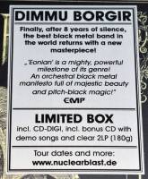 DIMMU BORGIR - EONIAN (CLEAR vinyl 2LP + 2CD BOX SET)