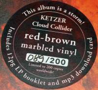 KETZER - CLOUD COLLIDER (RED-BROWN MARBLED vinyl LP)