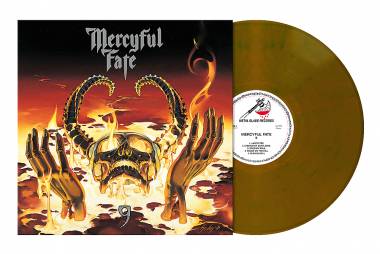 MERCYFUL FATE - 9 (YELLOW OCHRE w/ BLUE SWIRLS vinyl LP)