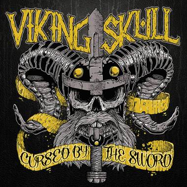 VIKING SKULL - CURSED BY THE SWORD (YELLOW vinyl LP)